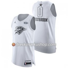 Muški NBA Dres Oklahoma City Thunder Russell Westbrook 0 2018 All-Star Jordan Brand Bijela Swingman